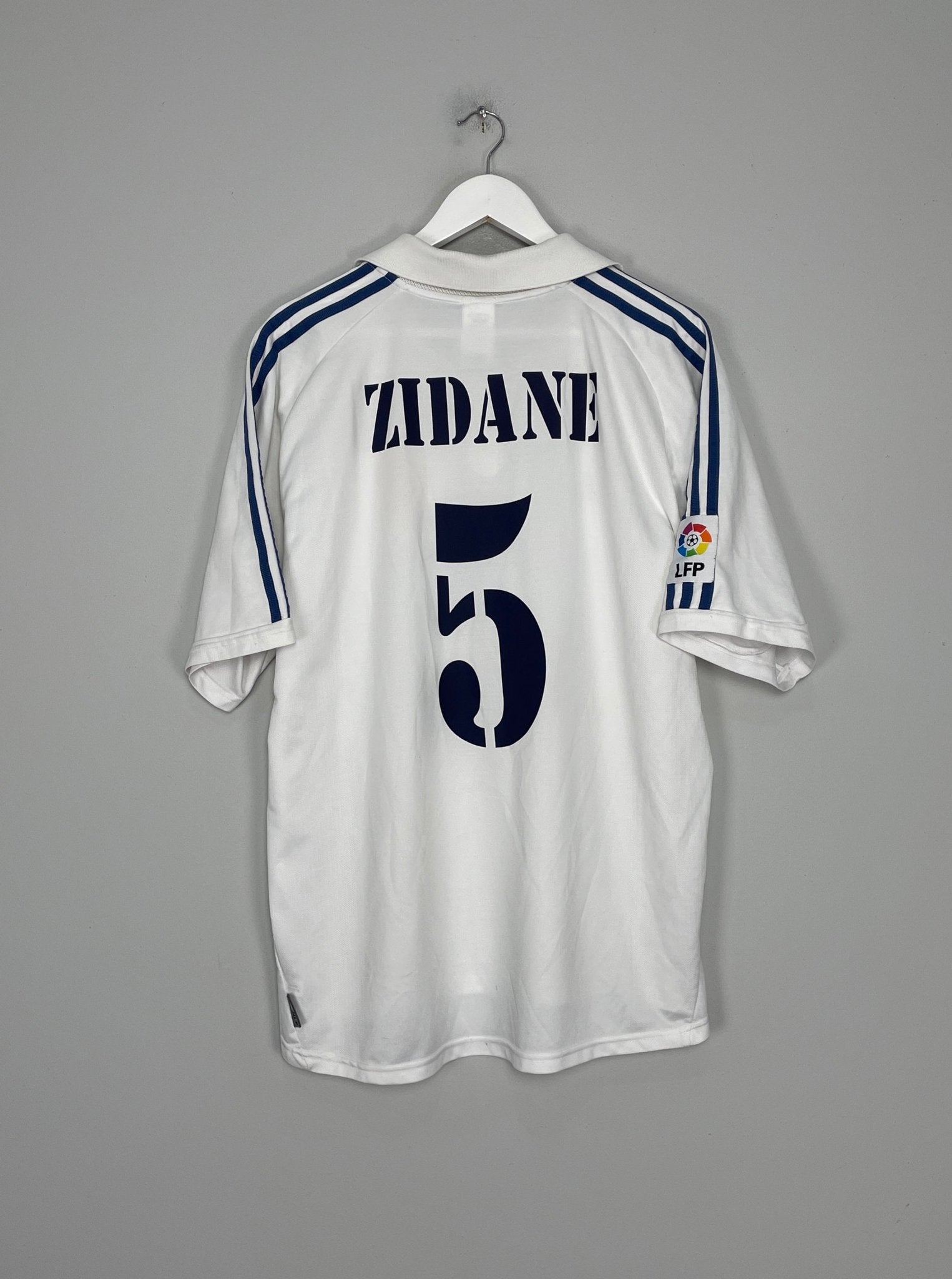 Shop 2001 REAL MADRID ZIDANE #5 HOME SHIRT (XL) ADIDAS, classic football shirts, vintage football shirts & retro soccer jerseys at Cult Kits