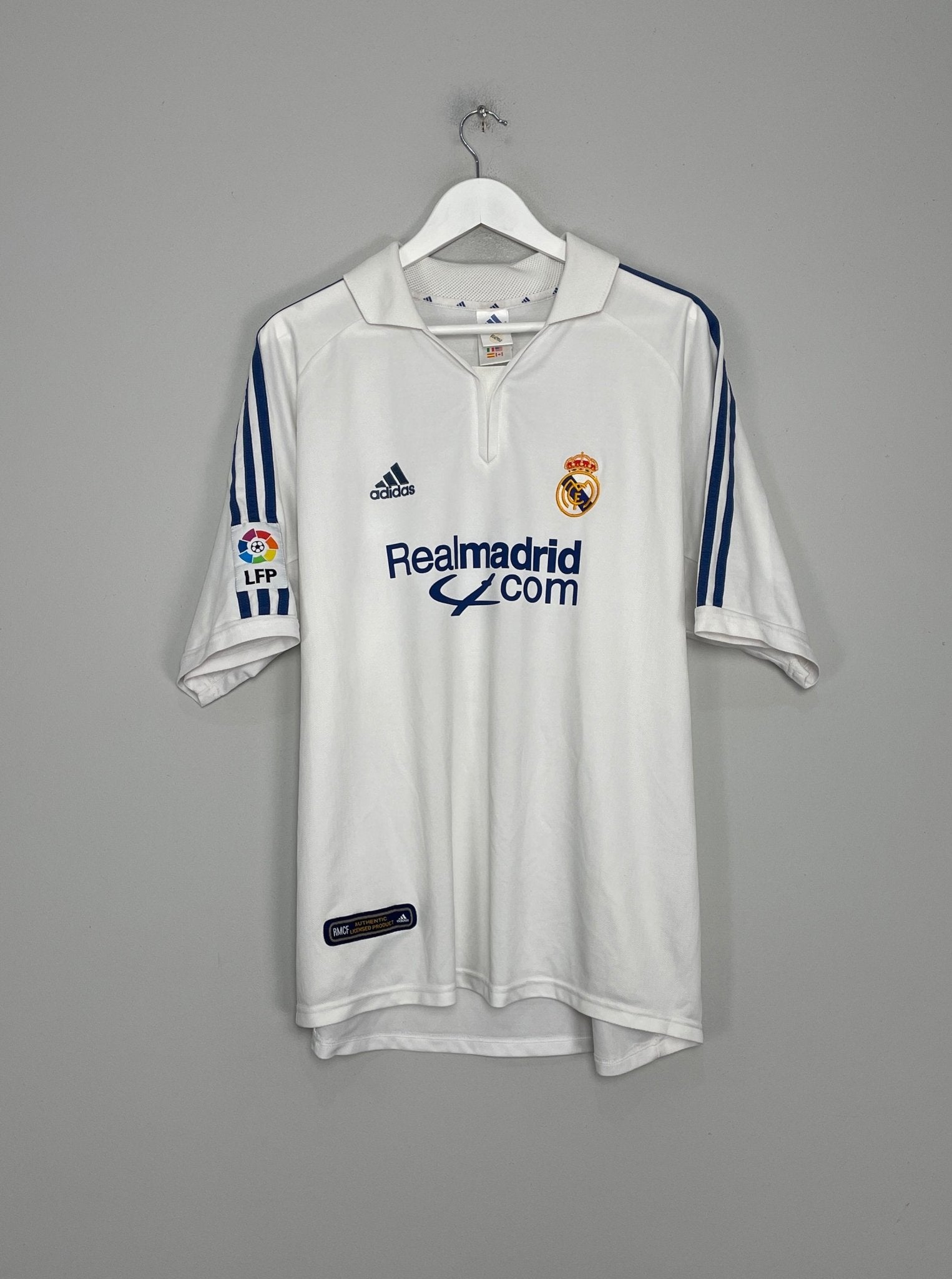 Shop 2001 REAL MADRID ZIDANE #5 HOME SHIRT (XL) ADIDAS, classic football shirts, vintage football shirts & retro soccer jerseys at Cult Kits