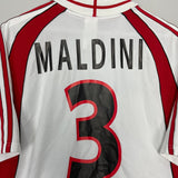 Shop 2001/02 AC MILAN MALDINI #3 AWAY SHIRT (L) ADIDAS, classic football shirts, vintage football shirts & retro soccer jerseys at Cult Kits