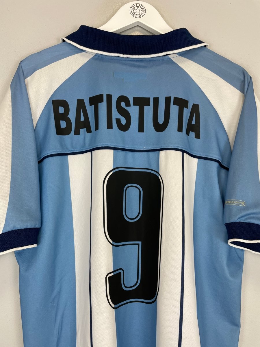 2001/02 ARGENTINA BATISTUTA 9 HOME SHIRT (L) REEBOK - Cult Kits - Large - Buy Vintage Football Shirts, Authentic Retro Football Shirts For Sale, Classic Football Shirts & Soccer Jersey