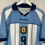 2001/02 ARGENTINA BATISTUTA 9 HOME SHIRT (L) REEBOK - Cult Kits - Large - Buy Vintage Football Shirts, Authentic Retro Football Shirts For Sale, Classic Football Shirts & Soccer Jersey