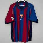Shop 2001/02 BARCELONA HOME SHIRT (XL) NIKE, classic football shirts, vintage football shirts & retro soccer jerseys at Cult Kits