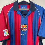 Shop 2001/02 BARCELONA HOME SHIRT (XL) NIKE, classic football shirts, vintage football shirts & retro soccer jerseys at Cult Kits