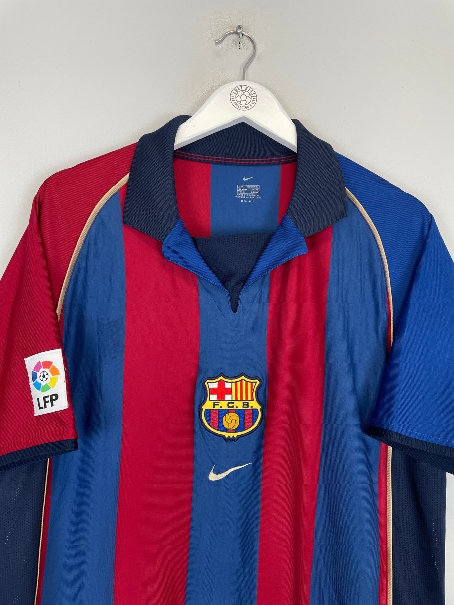 2001/02 BARCELONA LUIS ENRIQUE 21 HOME SHIRT (L) NIKE - Cult Kits - Large - Buy Vintage Football Shirts, Authentic Retro Football Shirts For Sale, Classic Football Shirts & Soccer Jersey