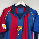 2001/02 BARCELONA LUIS ENRIQUE 21 HOME SHIRT (L) NIKE - Cult Kits - Large - Buy Vintage Football Shirts, Authentic Retro Football Shirts For Sale, Classic Football Shirts & Soccer Jersey
