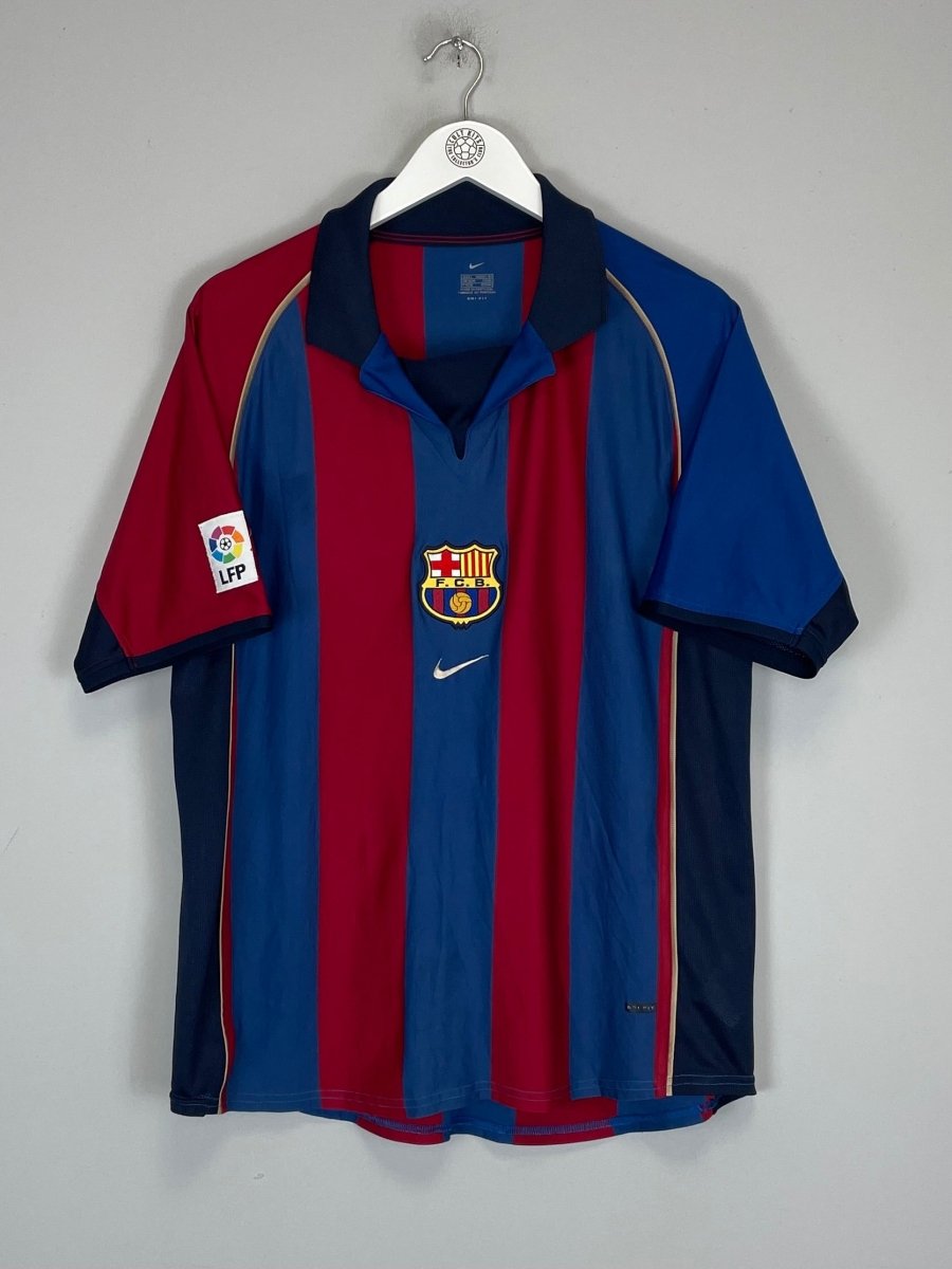 2001/02 BARCELONA LUIS ENRIQUE 21 HOME SHIRT (L) NIKE - Cult Kits - Large - Buy Vintage Football Shirts, Authentic Retro Football Shirts For Sale, Classic Football Shirts & Soccer Jersey
