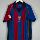 2001/02 BARCELONA LUIS ENRIQUE 21 HOME SHIRT (L) NIKE - Cult Kits - Large - Buy Vintage Football Shirts, Authentic Retro Football Shirts For Sale, Classic Football Shirts & Soccer Jersey