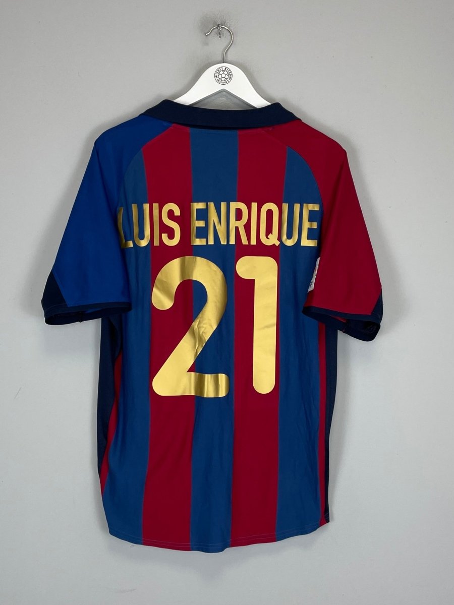2001/02 BARCELONA LUIS ENRIQUE 21 HOME SHIRT (L) NIKE - Cult Kits - Large - Buy Vintage Football Shirts, Authentic Retro Football Shirts For Sale, Classic Football Shirts & Soccer Jersey