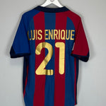 2001/02 BARCELONA LUIS ENRIQUE 21 HOME SHIRT (L) NIKE - Cult Kits - Large - Buy Vintage Football Shirts, Authentic Retro Football Shirts For Sale, Classic Football Shirts & Soccer Jersey