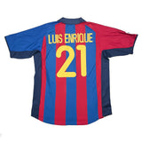 Buy 2001/02 Barcelona Luis Enrique 21 Home Shirt (XL) Nike ~ Free worldwide shipping available ~ Authentic Vintage Football Shirts from Cult Kits