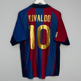 Shop 2001/02 BARCELONA RIVALDO #10 HOME SHIRT (L) NIKE, classic football shirts, vintage football shirts & retro soccer jerseys at Cult Kits