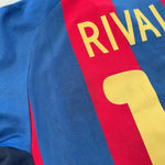 Buy 2001/02 Barcelona Rivaldo 10 Home Shirt (L) Nike ~ Free worldwide shipping ~ Authentic Vintage Football Shirts from Cult Kits