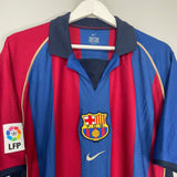 Shop 2001/02 BARCELONA RIVALDO #10 HOME SHIRT (XL) NIKE, classic football shirts, vintage football shirts & retro soccer jerseys at Cult Kits