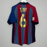 Shop 2001/02 BARCELONA XAVI #6 HOME SHIRT (L) NIKE, classic football shirts, vintage football shirts & retro soccer jerseys at Cult Kits