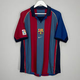 Shop 2001/02 BARCELONA XAVI #6 HOME SHIRT (L) NIKE, classic football shirts, vintage football shirts & retro soccer jerseys at Cult Kits