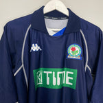 Shop 2001/02 BLACKBURN ROVERS TUGAY #3 AWAY SHIRT (XL) KAPPA, classic football shirts, vintage football shirts & retro soccer jerseys at Cult Kits