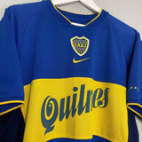 Shop 2001/02 BOCA JUNIORS HOME SHIRT (L) NIKE, classic football shirts, vintage football shirts & retro soccer jerseys at Cult Kits
