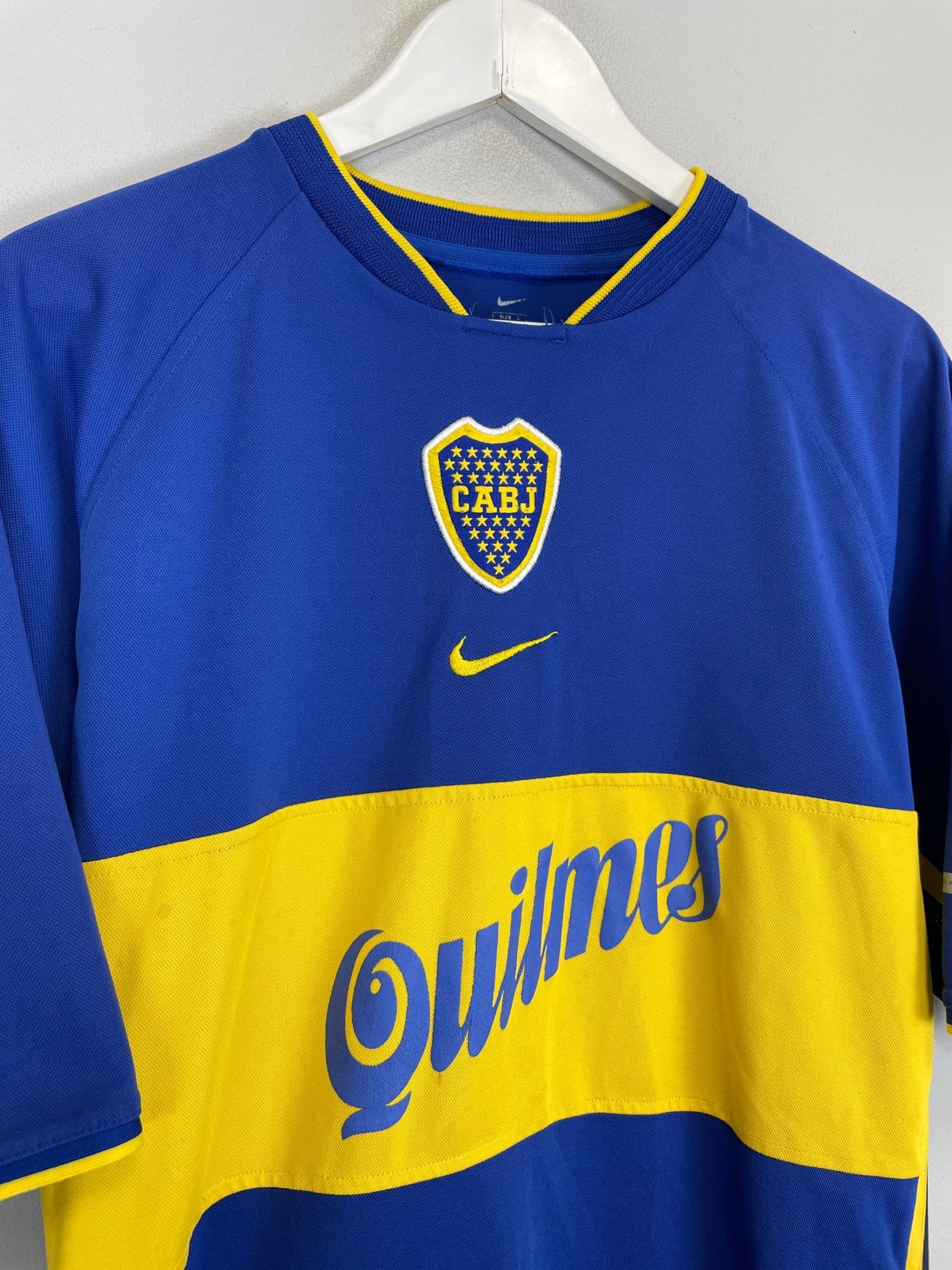 Shop 2001/02 BOCA JUNIORS HOME SHIRT (L) NIKE, classic football shirts, vintage football shirts & retro soccer jerseys at Cult Kits
