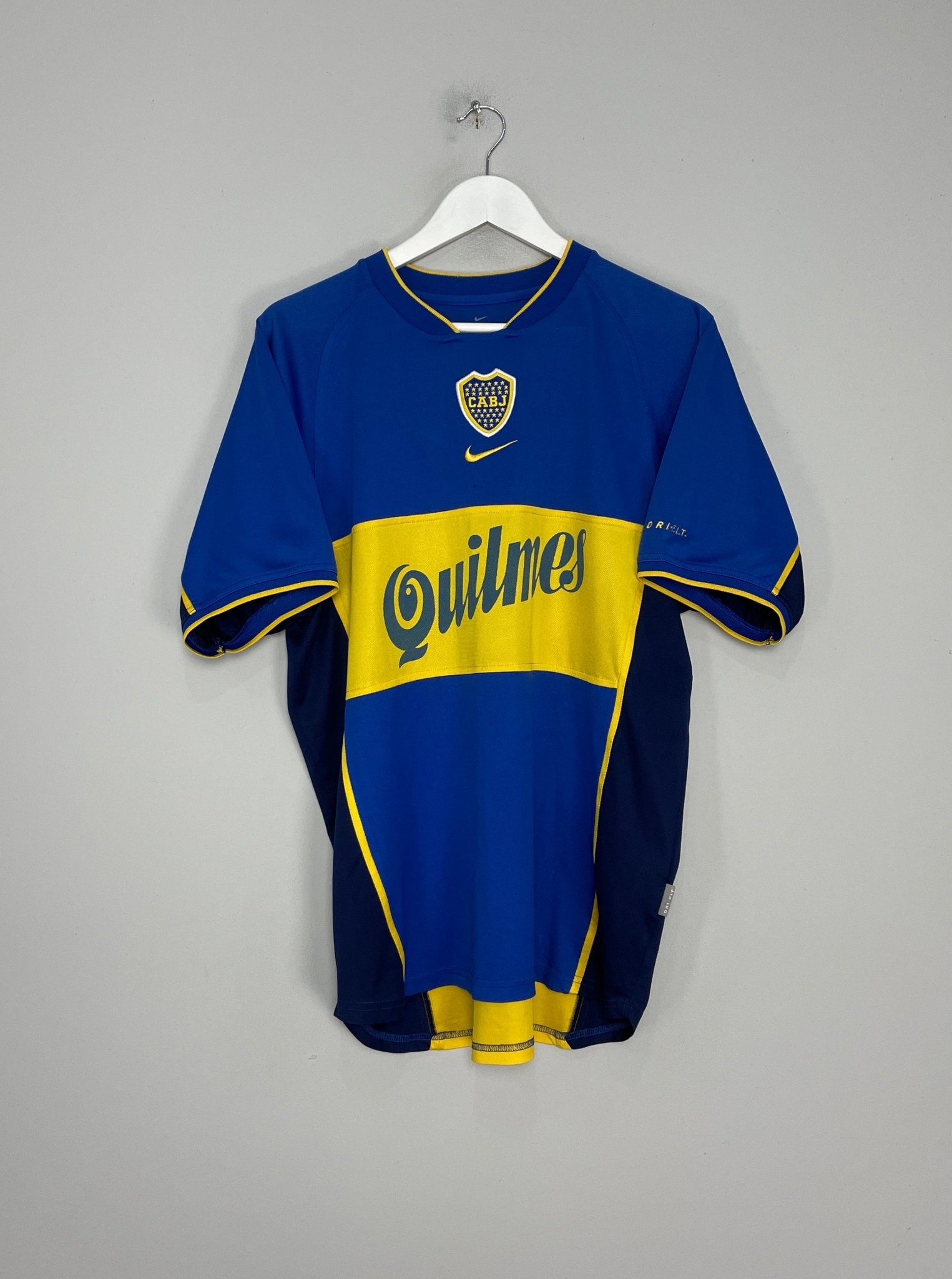 Shop 2001/02 BOCA JUNIORS HOME SHIRT (L) NIKE, classic football shirts, vintage football shirts & retro soccer jerseys at Cult Kits