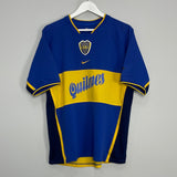 Shop 2001/02 BOCA JUNIORS HOME SHIRT (M) NIKE, classic football shirts, vintage football shirts & retro soccer jerseys at Cult Kits