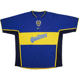 Buy 2001/02 Boca Juniors Riquelme 10 Home Shirt (L) Nike ~ Free worldwide shipping ~ Authentic Vintage Football Shirts from Cult Kits