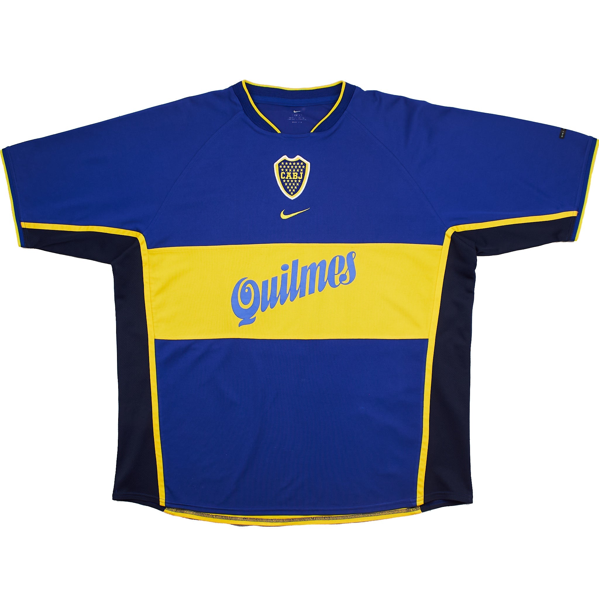 Buy 2001/02 Boca Juniors Riquelme 10 Home Shirt (L) Nike ~ Free worldwide shipping ~ Authentic Vintage Football Shirts from Cult Kits