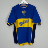Shop 2001/02 BOCA JUNIORS ROMAN #10 HOME SHIRT (L) NIKE, classic football shirts, vintage football shirts & retro soccer jerseys at Cult Kits