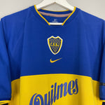 Shop 2001/02 BOCA JUNIORS ROMAN #10 HOME SHIRT (L) NIKE, classic football shirts, vintage football shirts & retro soccer jerseys at Cult Kits