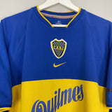 Shop 2001/02 BOCA JUNIORS ROMAN #10 HOME SHIRT (L) NIKE, classic football shirts, vintage football shirts & retro soccer jerseys at Cult Kits