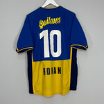 Shop 2001/02 BOCA JUNIORS ROMAN #10 HOME SHIRT (L) NIKE, classic football shirts, vintage football shirts & retro soccer jerseys at Cult Kits