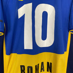 Shop 2001/02 BOCA JUNIORS ROMAN #10 HOME SHIRT (L) NIKE, classic football shirts, vintage football shirts & retro soccer jerseys at Cult Kits