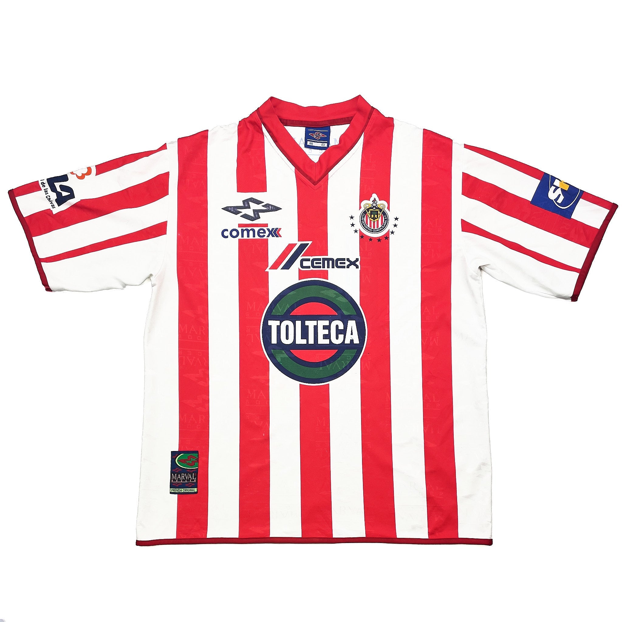 Buy 2001/02 Chivas Guadalajara 17 Home Shirt (XXL) Marval Sports ~ Free worldwide shipping available ~ Authentic Vintage Football Shirts from Cult Kits