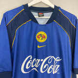 Shop 2001/02 CLUB AMERICA AWAY SHIRT (XL) NIKE, classic football shirts, vintage football shirts & retro soccer jerseys at Cult Kits