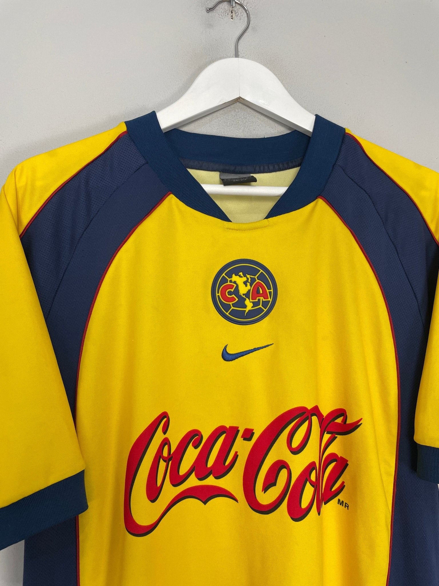 Shop 2001/02 CLUB AMERICA HOME SHIRT (M) NIKE, classic football shirts, vintage football shirts & retro soccer jerseys at Cult Kits