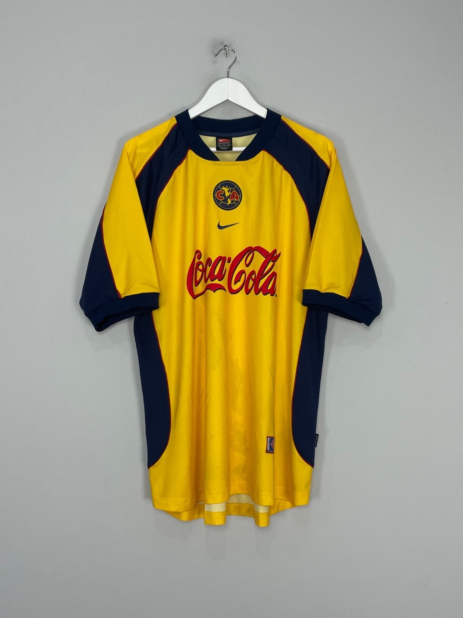 Shop 2001/02 CLUB AMERICA HOME SHIRT (XL) NIKE, classic football shirts, vintage football shirts & retro soccer jerseys at Cult Kits