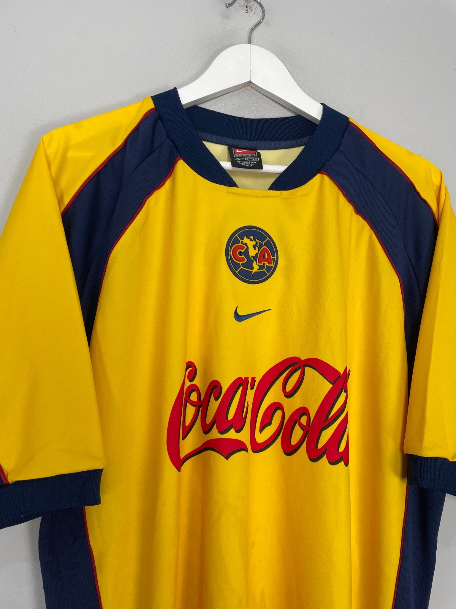 Shop 2001/02 CLUB AMERICA HOME SHIRT (XL) NIKE, classic football shirts, vintage football shirts & retro soccer jerseys at Cult Kits
