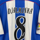 Shop 2001/02 DEPORTIVO LA CORUNA DJALMINHA #8 HOME SHIRT (XL) JOMA, classic football shirts, vintage football shirts & retro soccer jerseys at Cult Kits