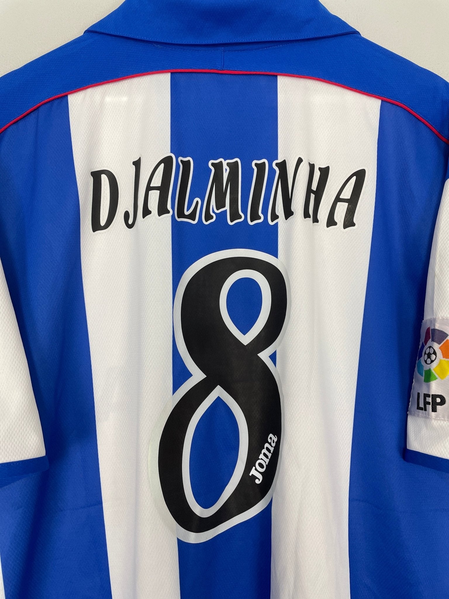 Shop 2001/02 DEPORTIVO LA CORUNA DJALMINHA #8 HOME SHIRT (XL) JOMA, classic football shirts, vintage football shirts & retro soccer jerseys at Cult Kits