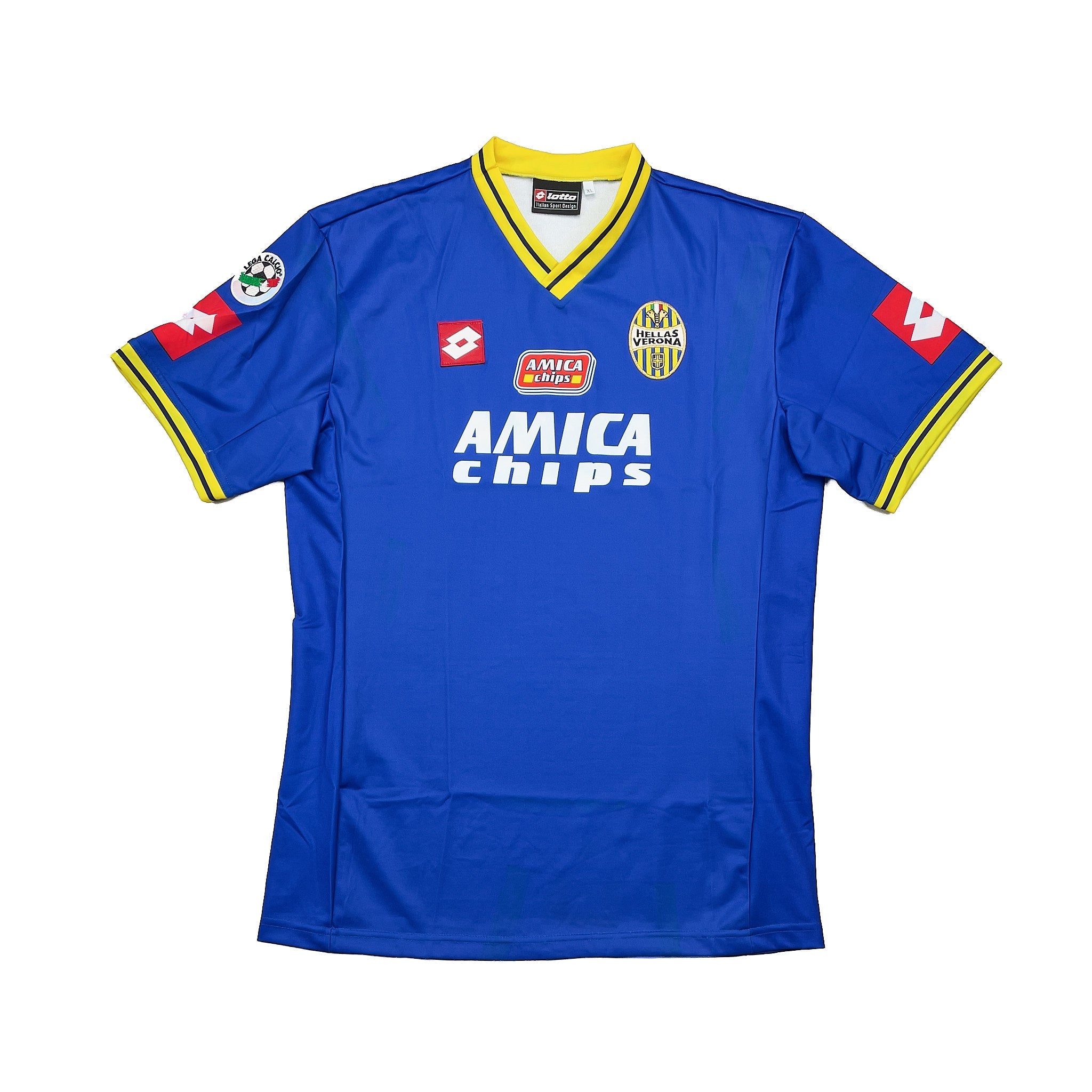 Buy 2001/02 Hellas Verona Home Shirt (XL) Lotto ~ Free worldwide shipping ~ Authentic Vintage Football Shirts from Cult Kits