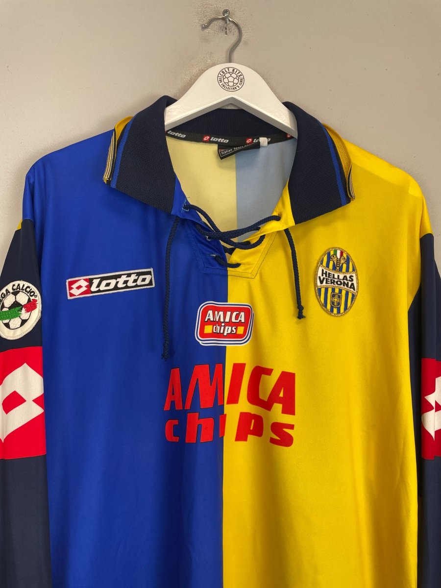 2001/02 HELLAS VERONA L/S HOME SHIRT (XXL) LOTTO - Cult Kits - XXL - Buy Vintage Football Shirts, Authentic Retro Football Shirts For Sale, Classic Football Shirts & Soccer Jersey