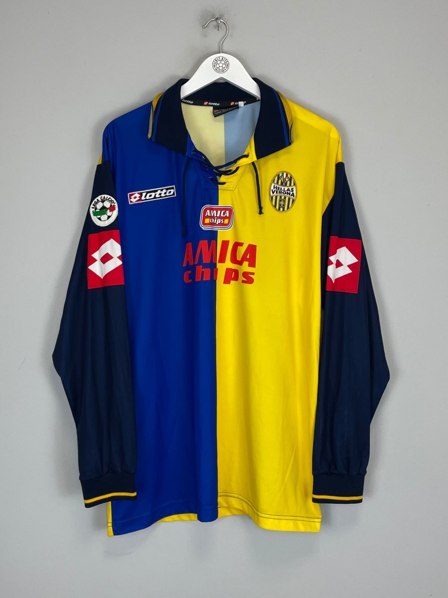 2001/02 HELLAS VERONA L/S HOME SHIRT (XXL) LOTTO - Cult Kits - XXL - Buy Vintage Football Shirts, Authentic Retro Football Shirts For Sale, Classic Football Shirts & Soccer Jersey