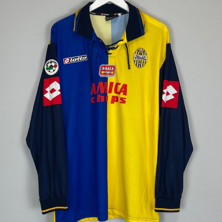 2001/02 HELLAS VERONA L/S HOME SHIRT (XXL) LOTTO - Cult Kits - XXL - Buy Vintage Football Shirts, Authentic Retro Football Shirts For Sale, Classic Football Shirts & Soccer Jersey