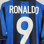 Shop 2001/02 INTER MILAN RONALDO #9 HOME SHIRT (M) NIKE, classic football shirts, vintage football shirts & retro soccer jerseys at Cult Kits