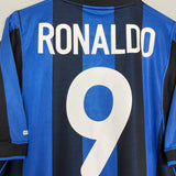 Shop 2001/02 INTER MILAN RONALDO #9 HOME SHIRT (M) NIKE, classic football shirts, vintage football shirts & retro soccer jerseys at Cult Kits