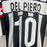 Shop 2001/02 JUVENTUS DEL PIERO #10 HOME SHIRT (L) LOTTO, classic football shirts, vintage football shirts & retro soccer jerseys at Cult Kits