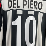 Shop 2001/02 JUVENTUS DEL PIERO #10 HOME SHIRT (M) LOTTO, classic football shirts, vintage football shirts & retro soccer jerseys at Cult Kits