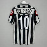 Shop 2001/02 JUVENTUS DEL PIERO #10 HOME SHIRT (M) LOTTO, classic football shirts, vintage football shirts & retro soccer jerseys at Cult Kits