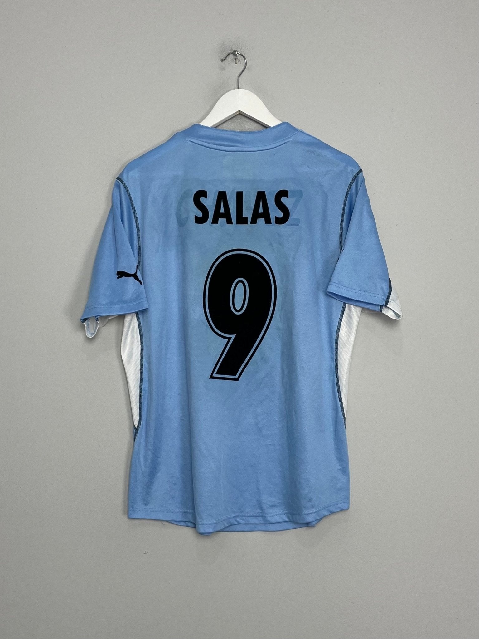 Shop 2001/02 LAZIO SALAS #9 HOME SHIRT (L) PUMA, classic football shirts, vintage football shirts & retro soccer jerseys at Cult Kits