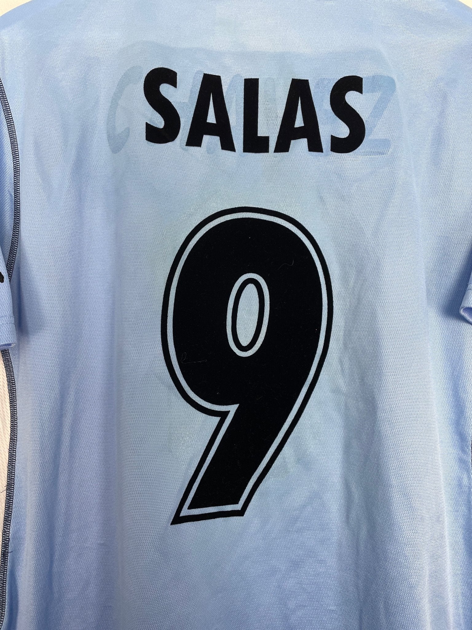 Shop 2001/02 LAZIO SALAS #9 HOME SHIRT (L) PUMA, classic football shirts, vintage football shirts & retro soccer jerseys at Cult Kits