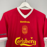 Shop 2001/02 LIVERPOOL C/L HOME SHIRT (M) REEBOK, classic football shirts, vintage football shirts & retro soccer jerseys at Cult Kits
